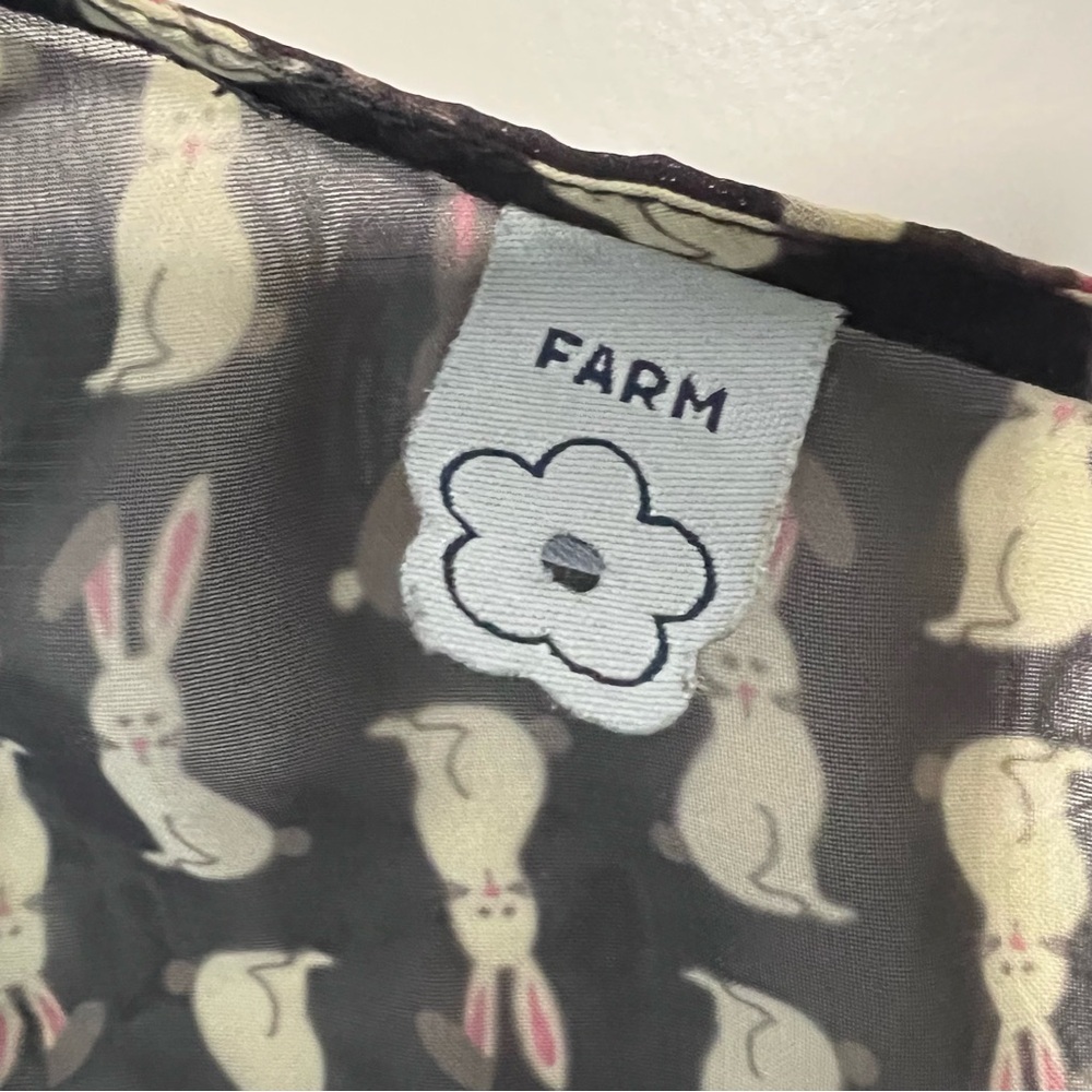 [FARM Rio] Stylish Black and Cream Bunny Women's Top - Picture 7 of 9